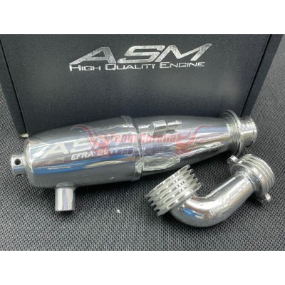 Nuclear ASM 2697 1/10 On-road Exhaust pipe with 120 manifold set